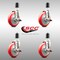 Service Caster 5 Inch 316SS Red Poly Swivel 1-3/8 Inch Expanding Stem Caster Set Brake SCC SCC-SS316EX20S514-PPUB-RED-TLB-138-4 - alternate 4